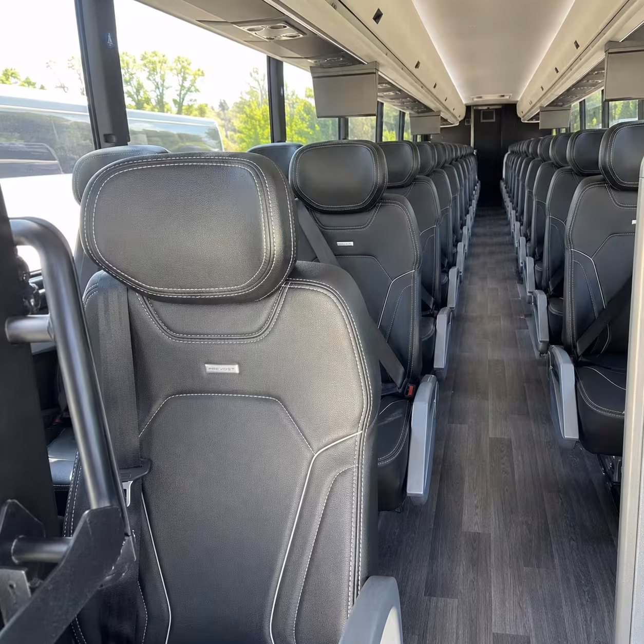 kansas city charter bus rental interior