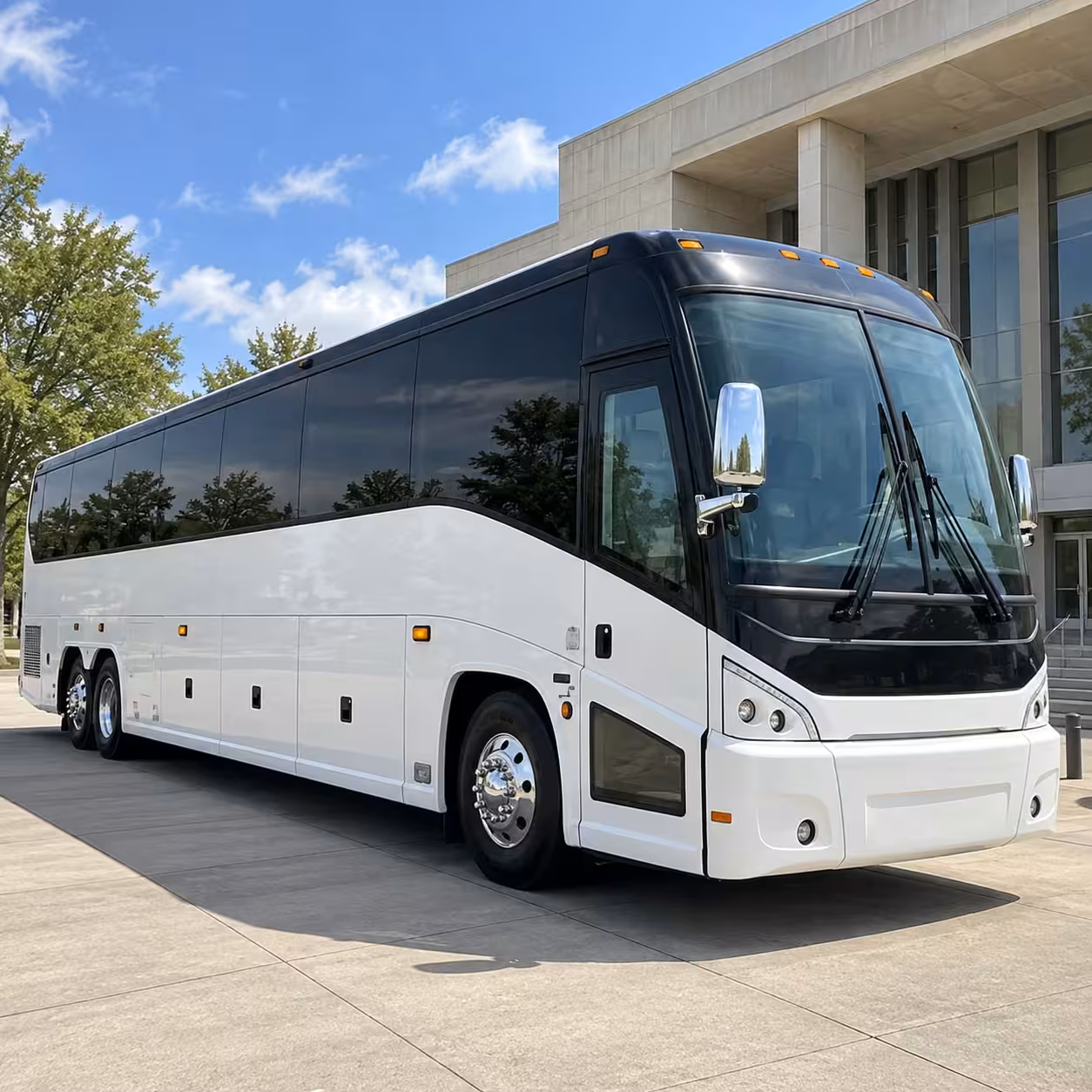 kansas city wedding shuttle buses between ceremony and reception
